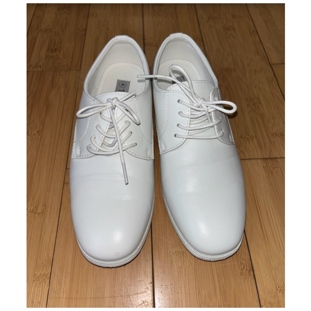 Classic White Boy's Dress Shoes